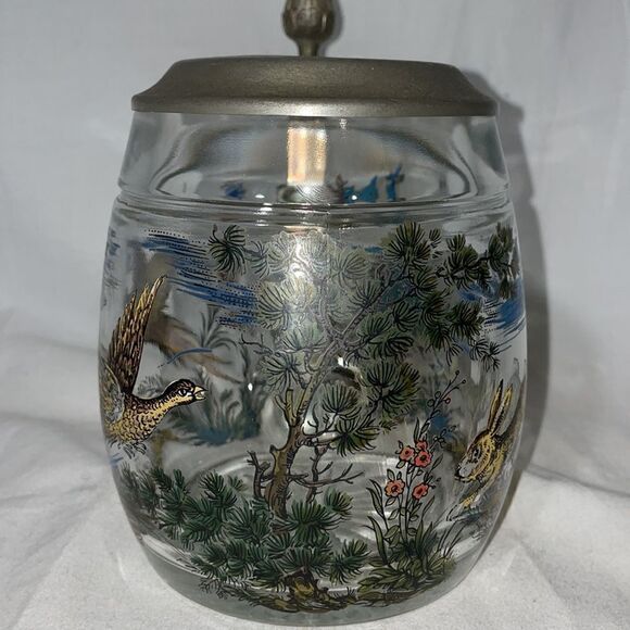 Beautiful Glass Stein with a Painted Nature Scape. - Picture 2 of 8